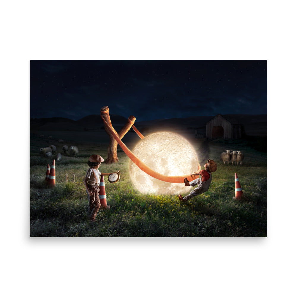 "Moon Launchers" - Creative Poster