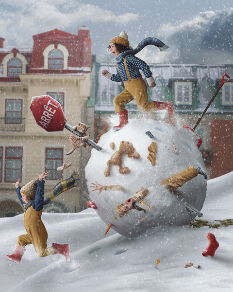 "A Rogue Snowball" - Photoshop Tutorial